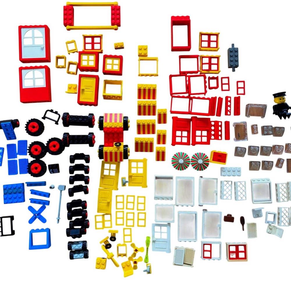 Vintage LEGO Set 329 Fabuland Car and Set 338 Taxi Station Bulk Lot Minifigure